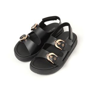 「GLOBAL WORK」 フラットサンダル LARGE ブラック レディース