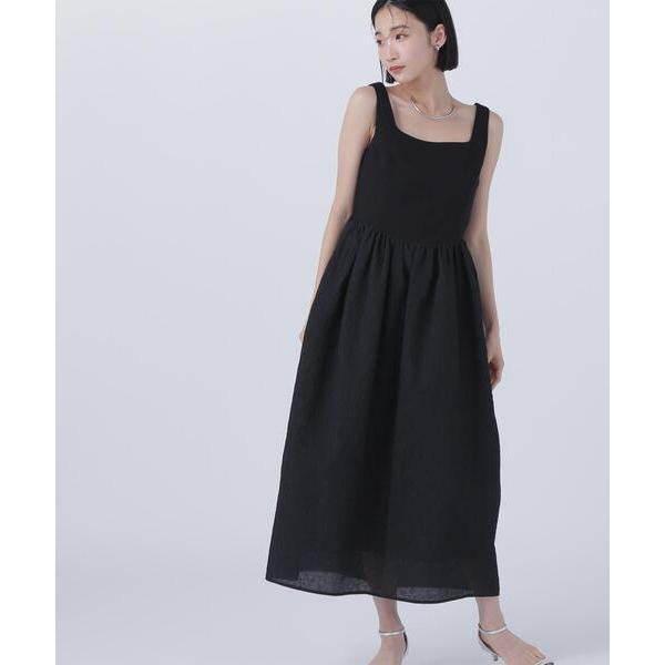 「NATURAL BEAUTY BASIC」 ノースリーブワンピース MEDIUM ブラック レディ...