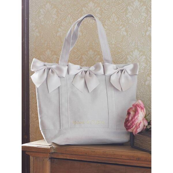 「Maison de FLEUR」 トートバッグ FREE グレー レディース