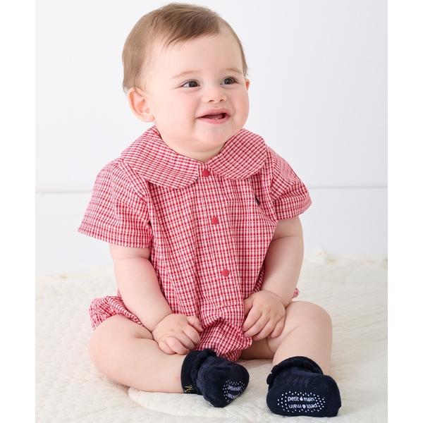 ベビー服 ロンパース 「POLOBCS/リンク」衿付きロンパース
