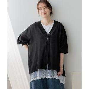 ブラウス シャツ 「GOOD PRICE」シアーVネックシャツカーディガン レディース