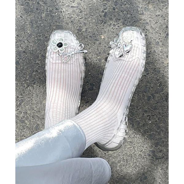 サンダル Ballet mesh jelly shoes レディース