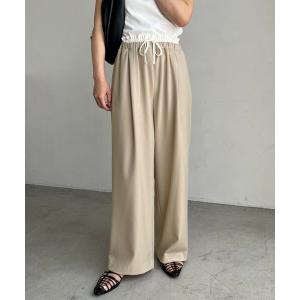 パンツ Wウエストドロストパンツ レディース