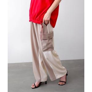 パンツ 異素材ワークパンツ レディース