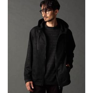 パーカー ブラッシュドクロス  ジップアップパーカー メンズ