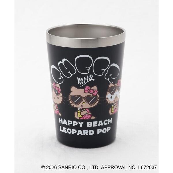 日焼けハローキティ ステンレスタンブラー LEOPARD BK