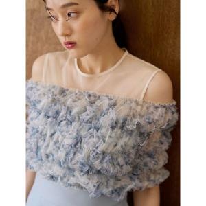 パーティードレス パンツドレス LADYチュールオフショルパンツドレス 「オケージョン」