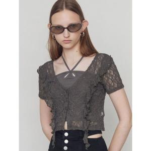 tシャツ 半袖 ラッフルカットツインセット レディース