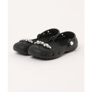 クロックス サンダル crocs クロックス CLASSIC PEARLS BALLET W クラシック パールズ バレエ 213990-001 BLACK レディース