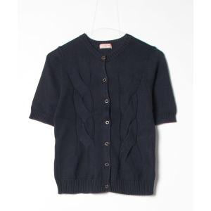 「OLD ENGLAND」 ニットカーディガン 36 ネイビー レディース