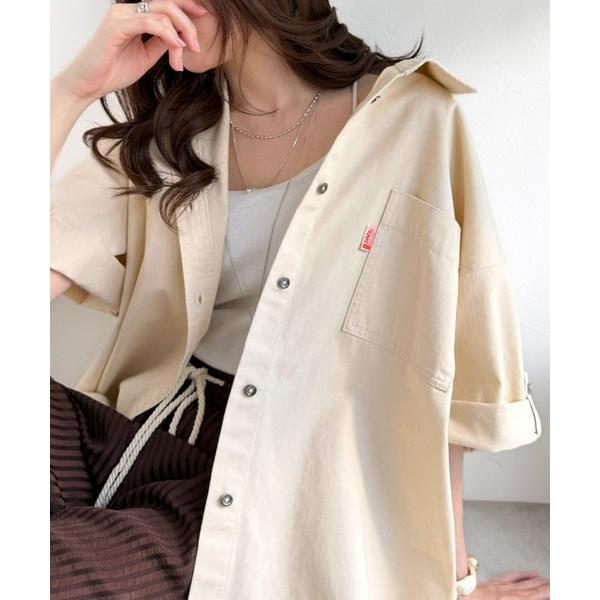 「Java」 半袖シャツ LARGE アイボリー レディース
