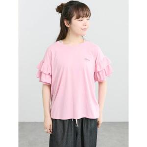tシャツ 半袖 「接触冷感/UVカット」フリル袖カットソー レディース