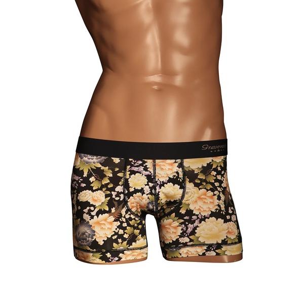 ボクサーパンツ Gravevault グレイブボールト PEONY FLOWER メンズ ショート ...
