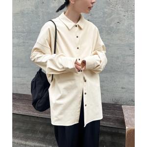 ブラウス シャツ コーデュロイオーバーシャツ「by SON」 レディース