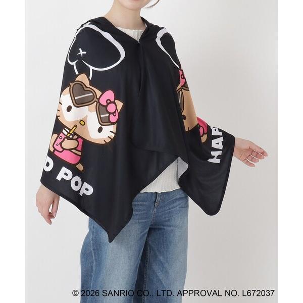 日焼けハローキティ 冷感タオルポンチョ LEOPARD BK