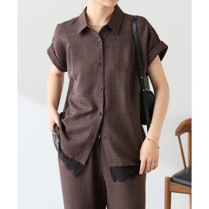 セットアップ レースドッキングシャツセットアップ レディース