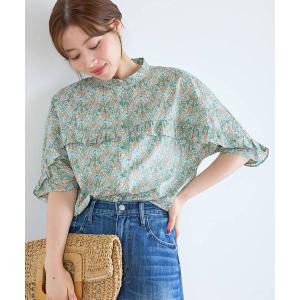 ブラウス シャツ 夏 「日本製」リバティフリルブラウス レディース