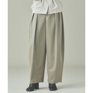 ワイドパンツ パンツ Curensology(カレンソロジー)/ウールギャバツータックパンツ レディース