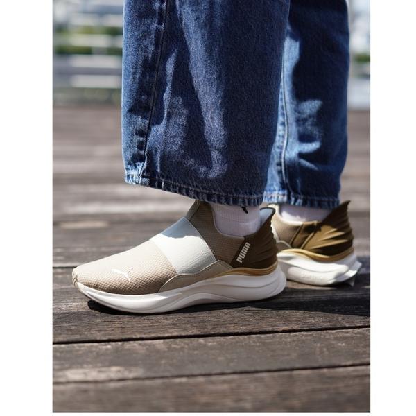 「PUMA」 スリッポン 24.5cm グリーン系その他 レディース