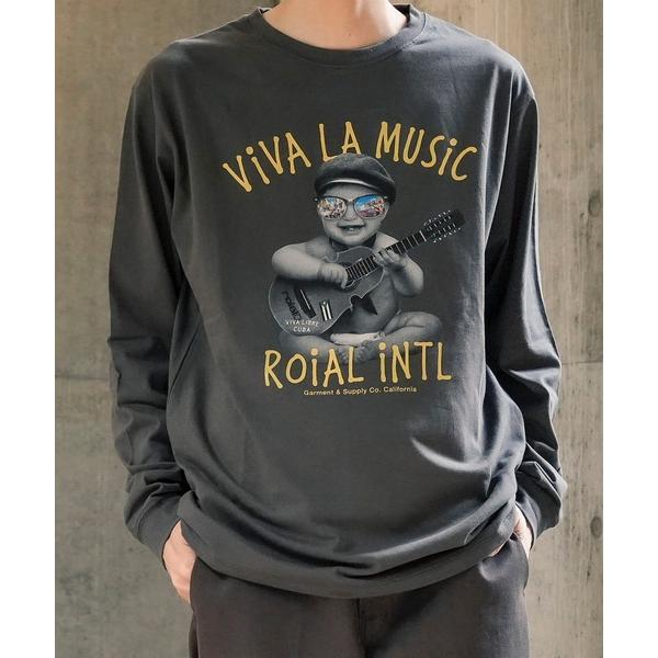 「roial」 長袖Tシャツ SMALL チャコールグレー メンズ