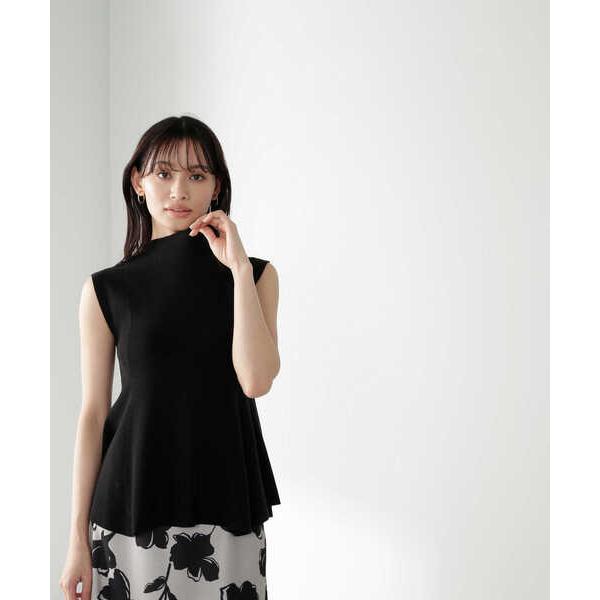「NATURAL BEAUTY BASIC」 ノースリーブニット FREE ブラック レディース