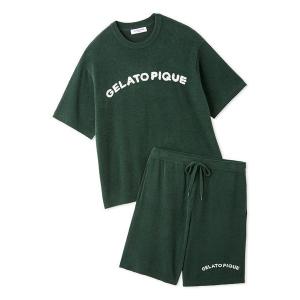 パジャマ 「HOMME」スムーズィーliteカジュアルロゴジャガードプルオーバー＆ハーフパンツセット メンズ