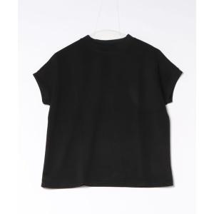 tシャツ 半袖 ソリッドカラー ボトルネック ポンチ 半袖 トップス レディース