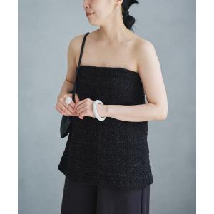 チューブトップ ベアトップ TWEED ニットベアトップ