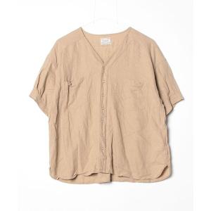 「khakito」 半袖ブラウス MEDIUM ベージュ レディース