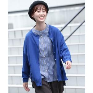 「soulberry」 ニットカーディガン M ブルー レディース