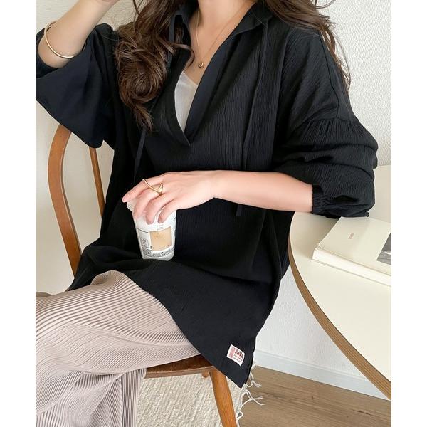 「Java」 長袖ブラウス X-LARGE ブラック レディース