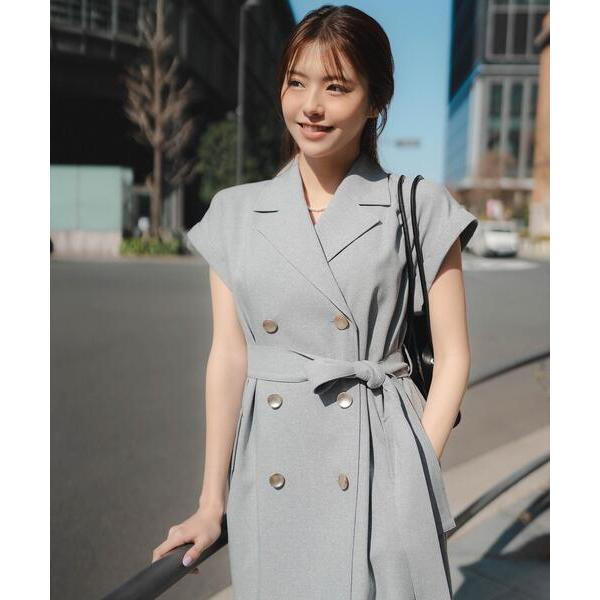 「NATURAL BEAUTY BASIC」 ノースリーブワンピース P/S グレー系その他 レディ...