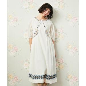 Jocomomola（ホコモモラ） 【2WAY】Semilla フラワー総刺繍ワンピース