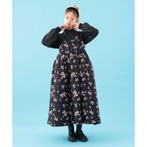 パーティードレス ワンピース リボン フラワー キャミソール ワンピース