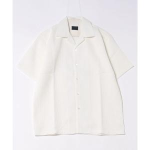 シャツ 半袖 /MMMM/ウーブンワッフル オープンカラー半袖シャツ メンズ レディース