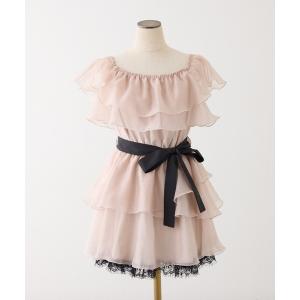 ワンピース 夏 4wayウエストリボンフリルミニワンピース