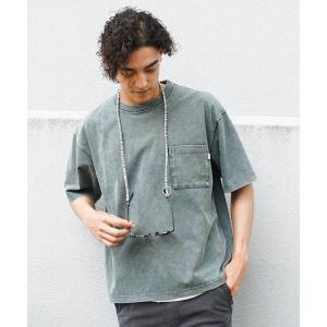 tシャツ 「接触冷感」カットデニムTEE「セットアップ可」 メンズ
