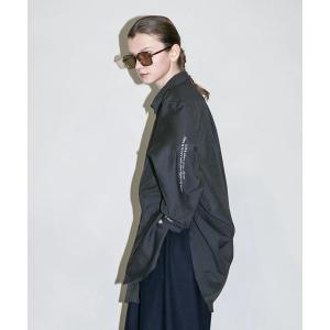シャツ 「my beautiful landlet」 WOOLMIX AIRY TYPEWRITER OVERSIZE SHIRT メンズ レディース