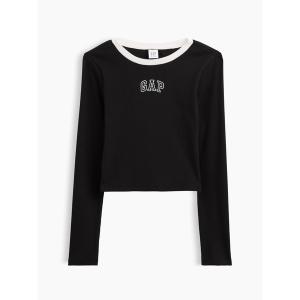 tシャツ リブ クロップド リンガーTシャツ (キッズ) キッズ 子供服 女の子
