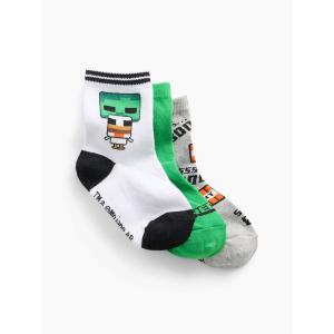 靴下 マインクラフト クルーソックス 3足セット(キッズ） キッズ 子供 男の子｜ZOZOTOWN Yahoo!店