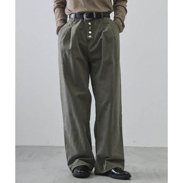 ワイドパンツ ジーンズ Button Fly Double Pleat Baggy Jeans / ...
