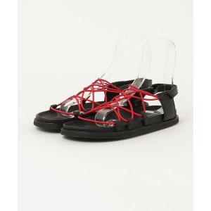 「yuko imanishi +」 フラットサンダル 39 レッド レディース