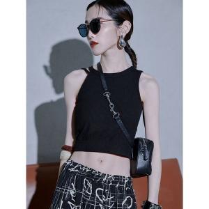 「Stylevoice for xxx」 ノースリーブトップス 00 ブラック レディース