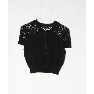 「nanette lepore」 ニットカーディガン M ブラック レディース