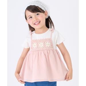 チュニック クロシェドッキングチュニック キッズ 子供服 女の子｜ZOZOTOWN Yahoo!店
