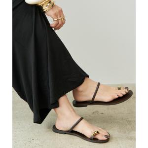 サンダル 「NICOLAS LAINAS/ニコラスライナス」BROWN SNAKE SANDAL レディース
