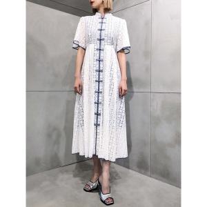 「PAMEO POSE」 半袖ワンピース MEDIUM ホワイト レディース