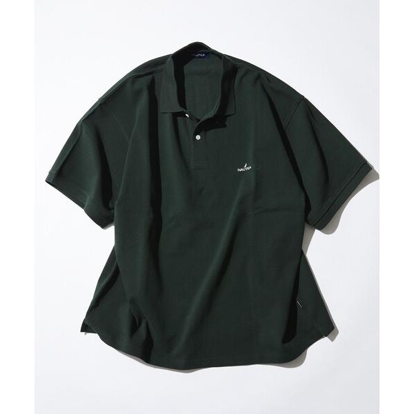 「NAUTICA」 半袖ポロシャツ LARGE グリーン メンズ