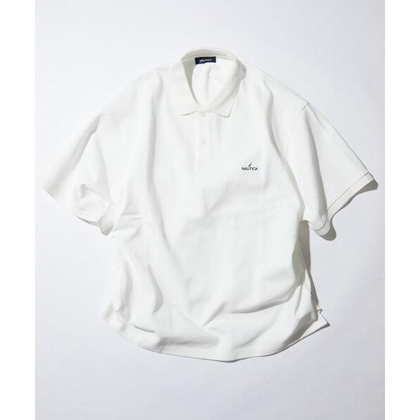 「NAUTICA」 半袖ポロシャツ LARGE ホワイト メンズ