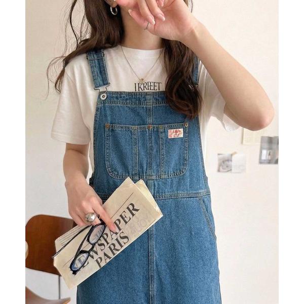 「Java」 サロペットスカート LARGE ブルー レディース